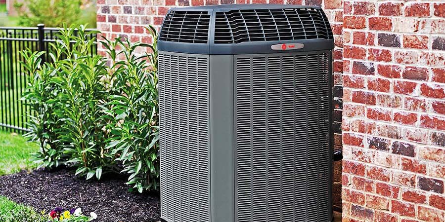 Outside Trane air conditioner